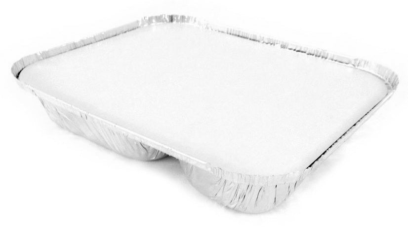 Handi-Foil 4 Compartment Oblong Foil Pan w/Board Lid Combo Pack 50/PK