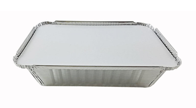 Handi-Foil 2.25 Lb Oblong Aluminum Take-Out Pans With Clear Dome Lids – 250 Sets, Commercial Grade