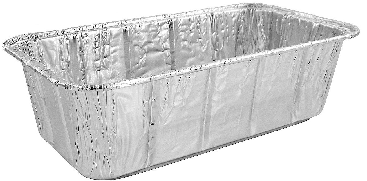 Handi-Foil 1 1/2 lb. Aluminum Foil Loaf Pan IVC w/Clear Dome Lid