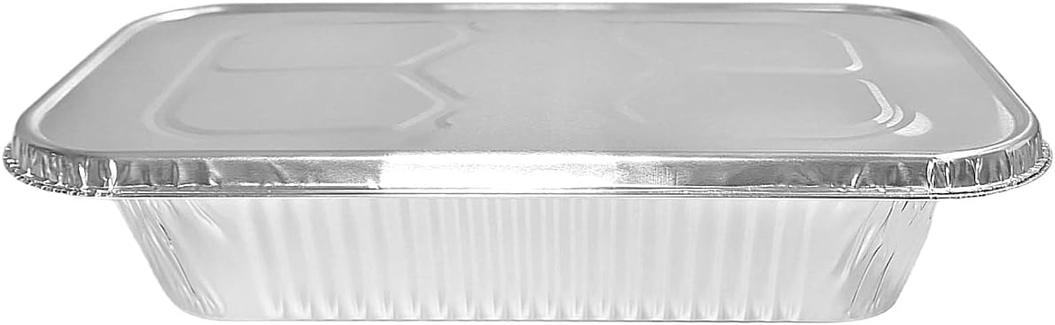 Third-Size Aluminum Foil Steam Table Pan w/Lid Combo 50/PK