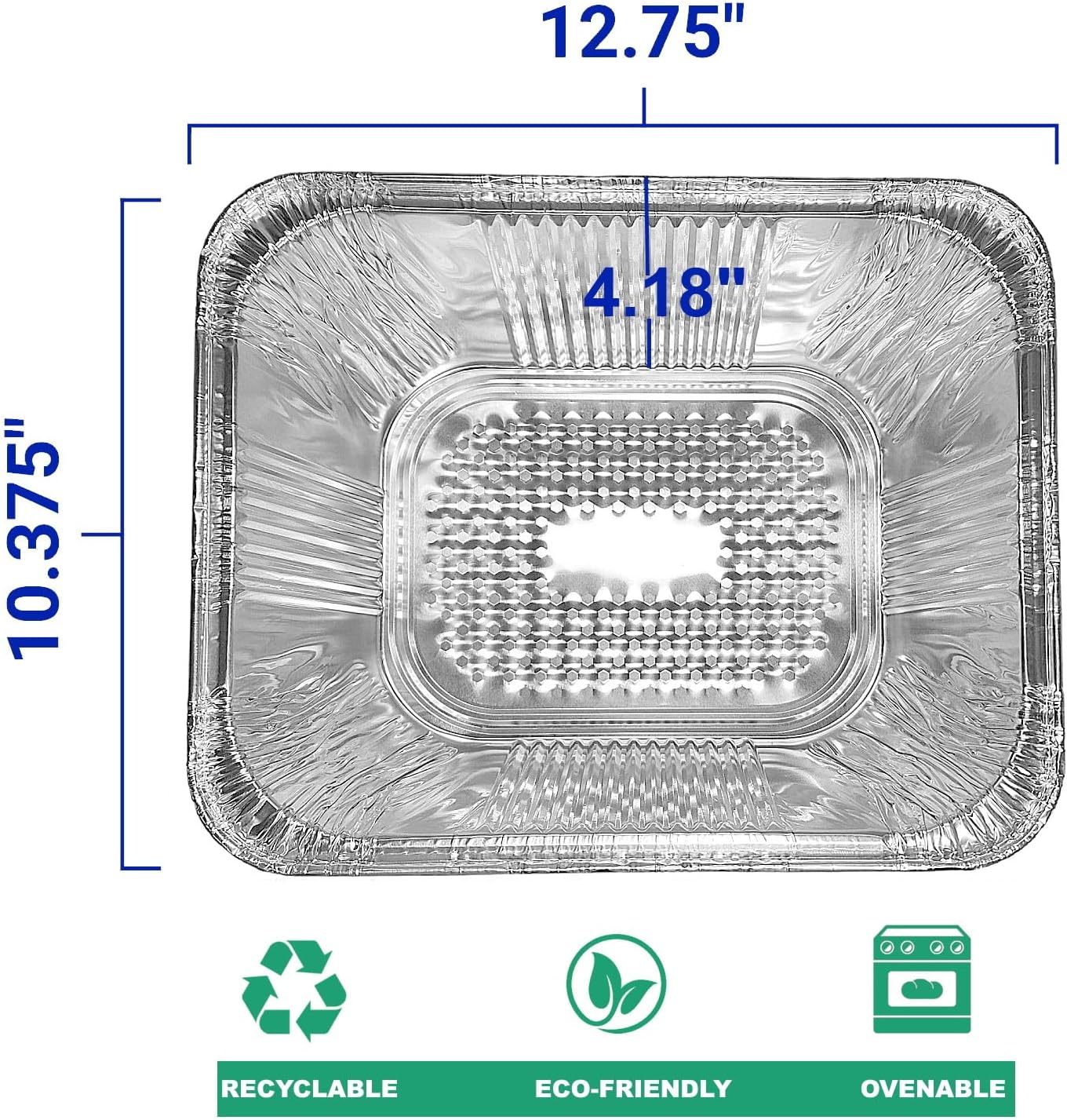 PTG Half-Size Extra-Deep Steam Table Aluminum Foil Pans With Lids 100/CS