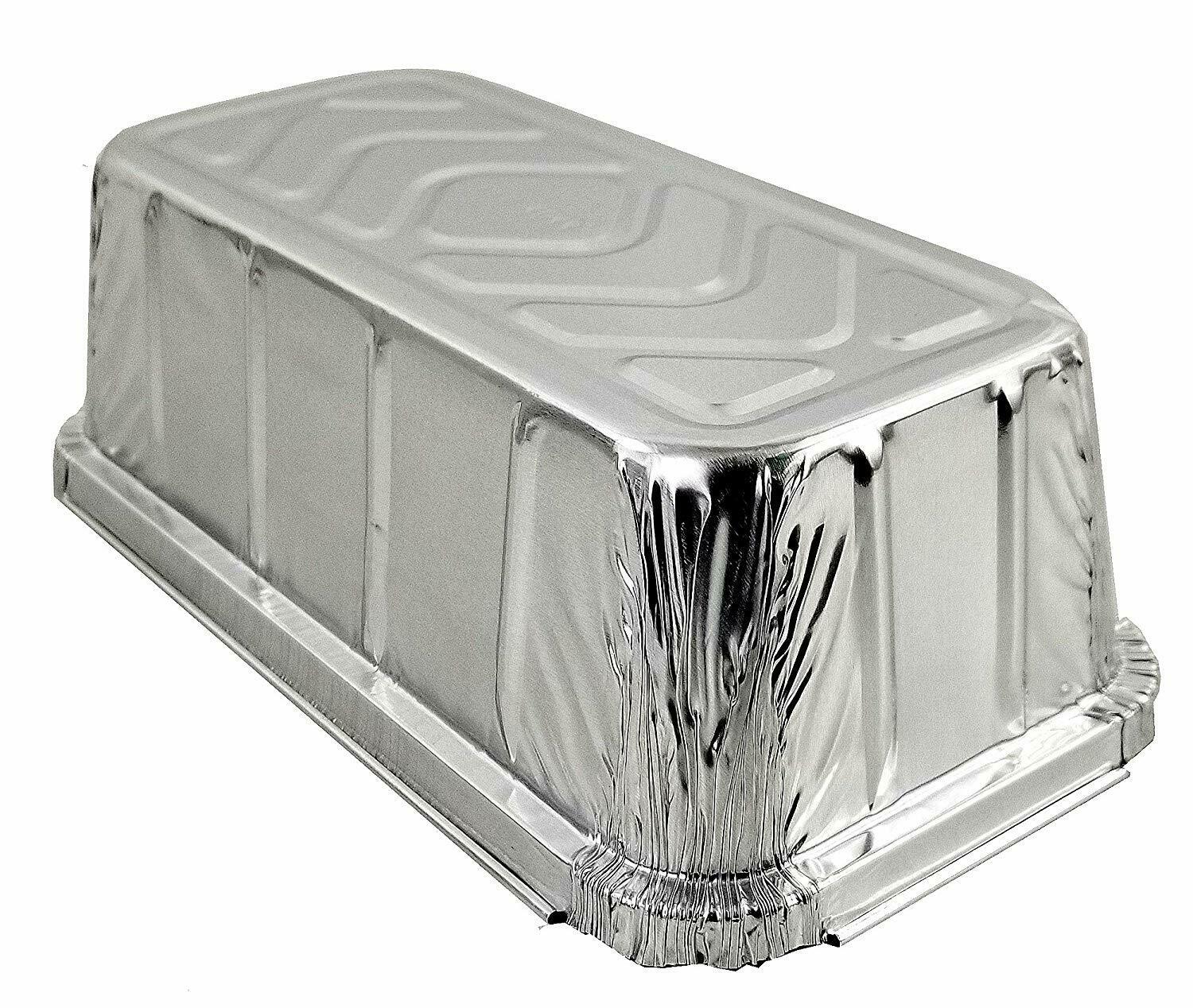 Handi-Foil 1 1/2 lb. Aluminum Foil Loaf Pan IVC w/Clear Dome Lid 500/CS