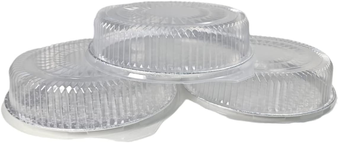 Visions 16" Clear Pet Plastic Round Catering Tray Low Dome Lid - 25/Case
