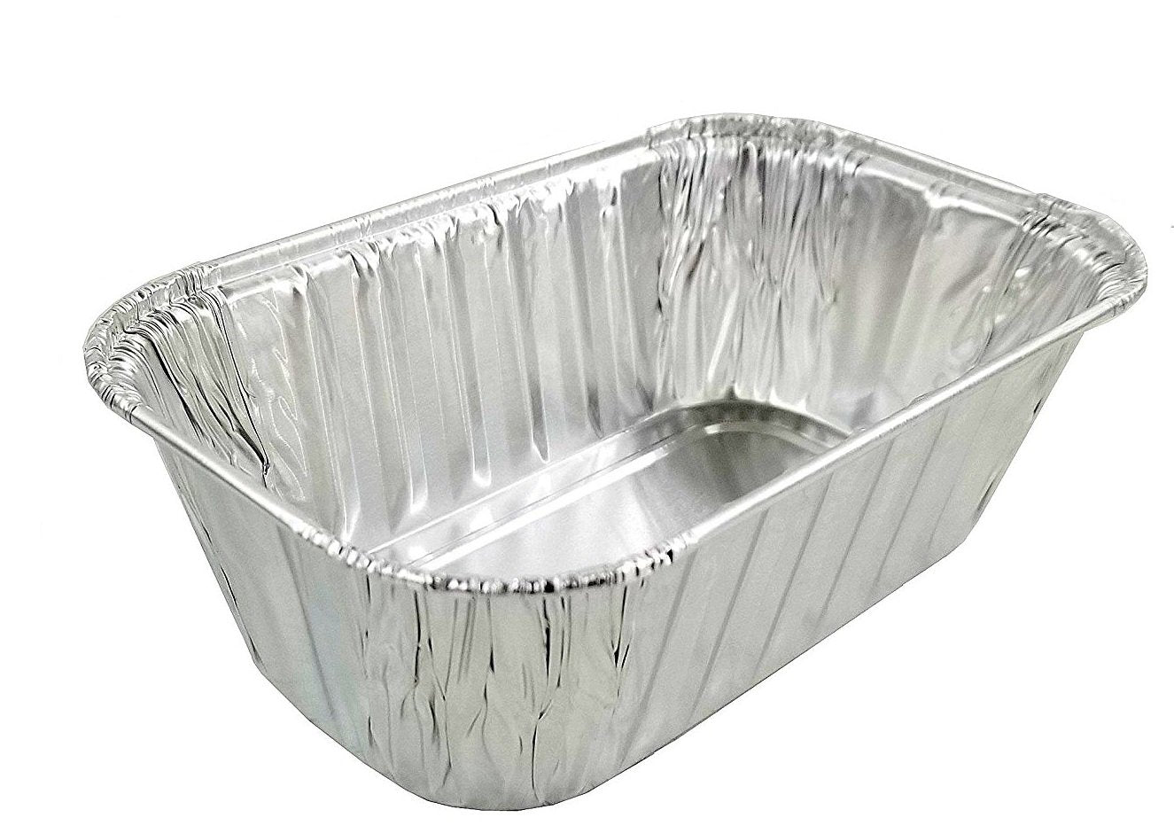 1 lb. Aluminum Foil Small Mini-Loaf Bread Pan w/Clear Dome Lid