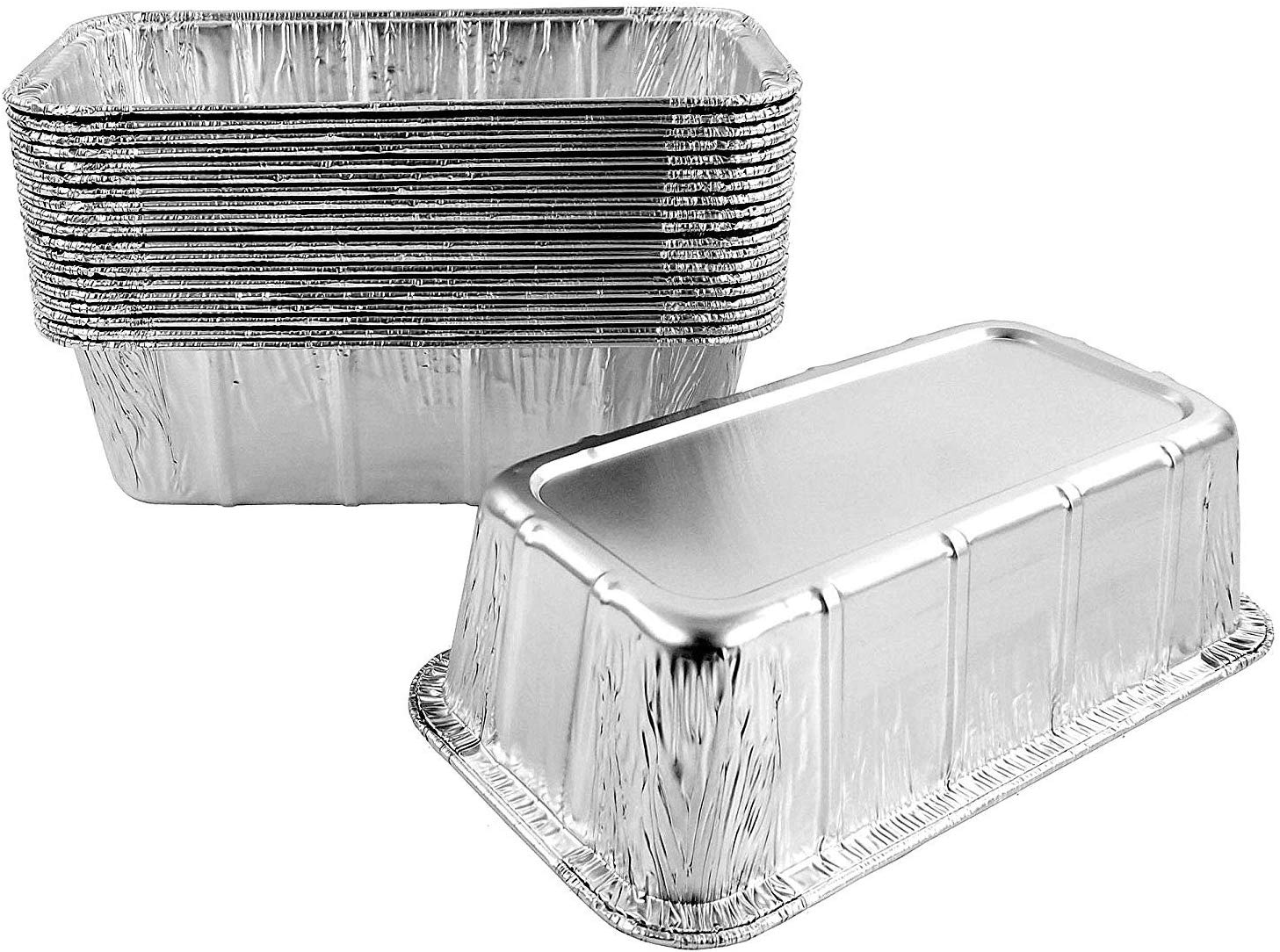 Pactogo 1 lb. Red Aluminum Foil Holiday Mini-Loaf Snowflake Pan w