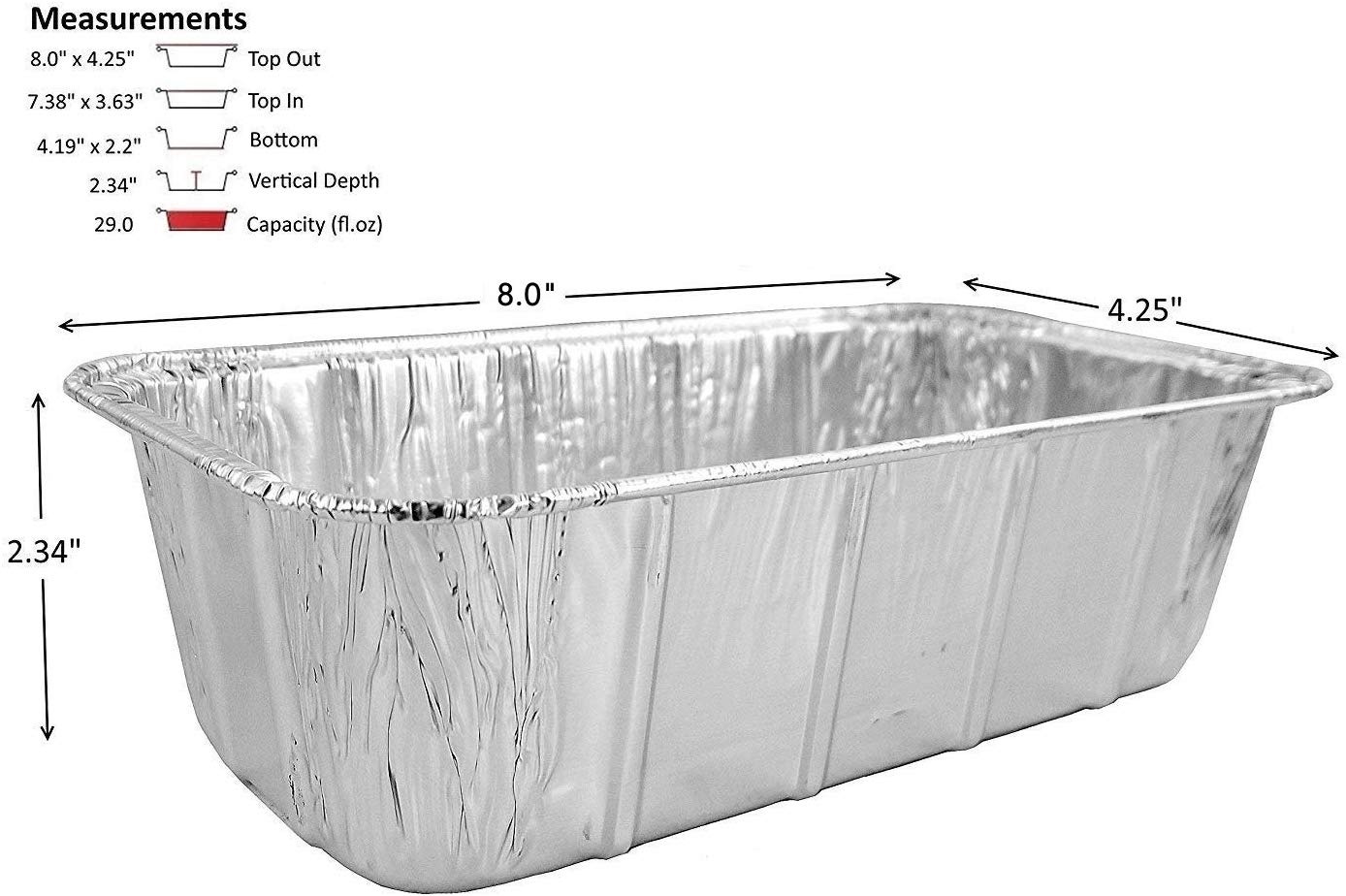 Durable 1 lb. Aluminum Foil Mini-Loaf Pan w/Dome Lid 50/PK