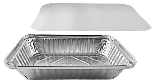 2 lb. Oblong Foil Take-Out Pan w/Board Lid