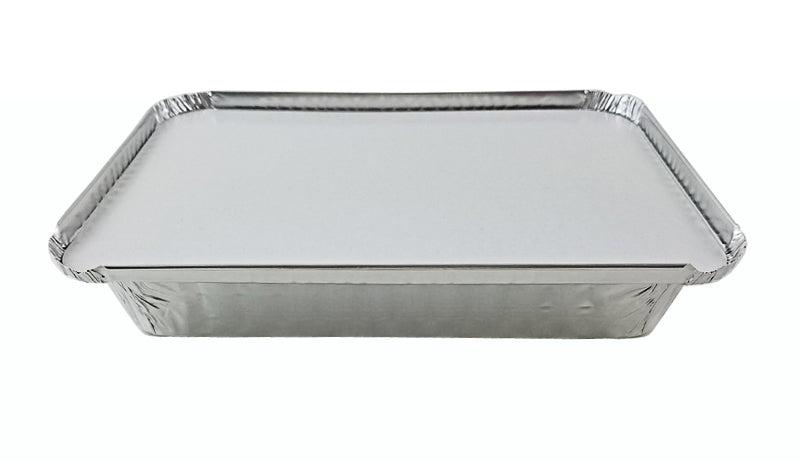 Handi-Foil 1/2 Half-Size Deep Aluminum Steam Pan w/Lids 50/PK - Disposable  Trays
