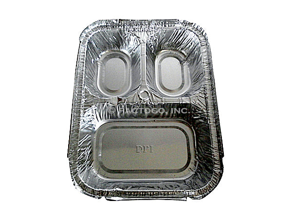 3 Compartment Oblong Take-Out Foil Pan 