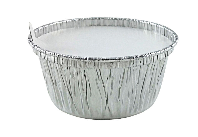 Handi-Foil 4 oz. Aluminum Foil Utility Cup  w/Board Lid 125/PK