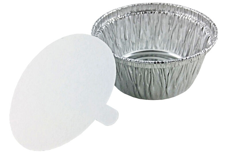 Handi-Foil 4 oz. Aluminum Foil Utility Cup  w/Board Lid 125/PK
