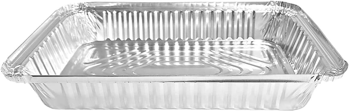 2 1/4 lb. Oblong Black & Gold Aluminum Foil Pans Take Out Heavy Duty  Containers W/Clear Dome Lids 500/CS