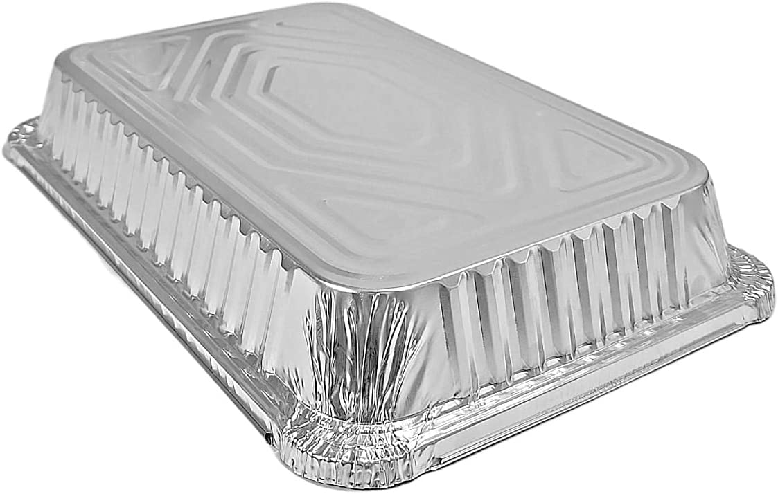 PTG 4 lb. Oblong Entrée Take-Out Foil Pan w/Dome Lid Combo 250/CS