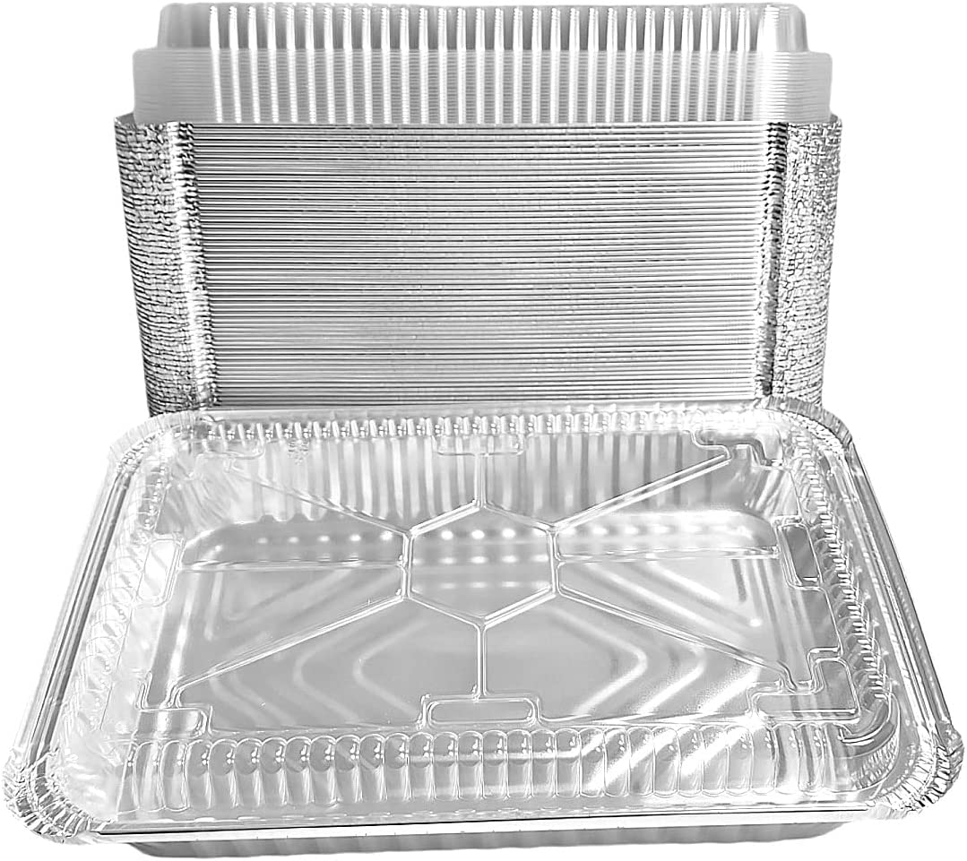 PTG 4 lb. Oblong Entrée Take-Out Foil Pan w/Dome Lid Combo 250/CS