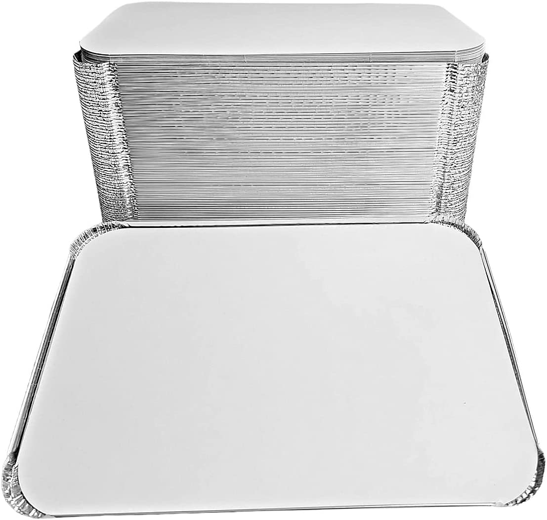 PTG 4 lb. Oblong Entrée Take-Out Foil Pan With BOARD Lid Combo 250