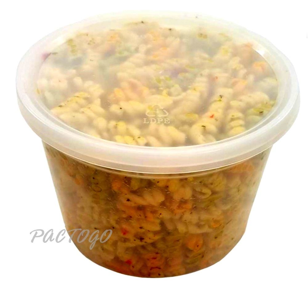64 oz. Round Soup Container Tub w/Lid Combo