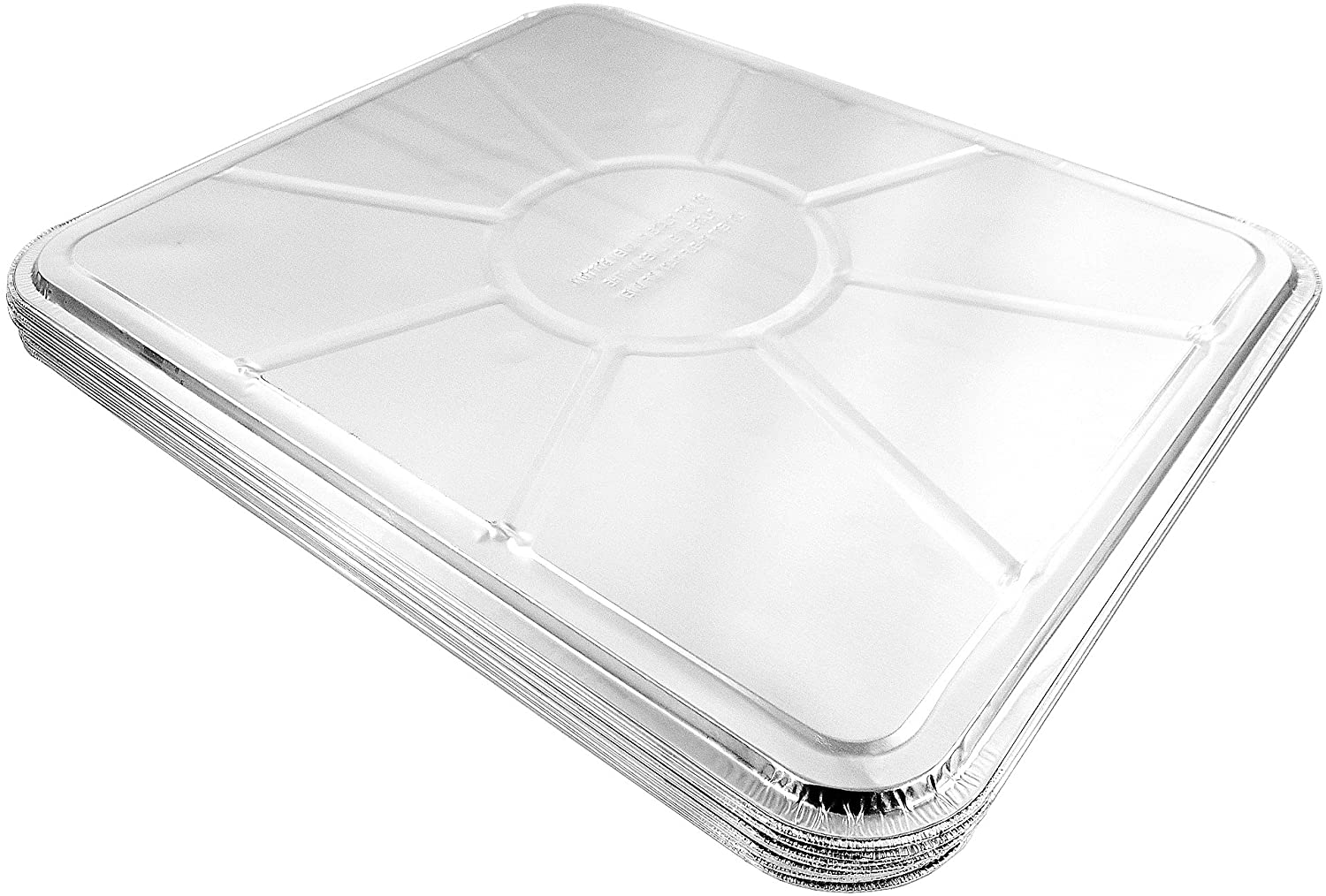 10-Pack Disposable Aluminum Liner 18 inch x 15 inch Foil Oven Tray Baking Sheet Pan Heat, Silver