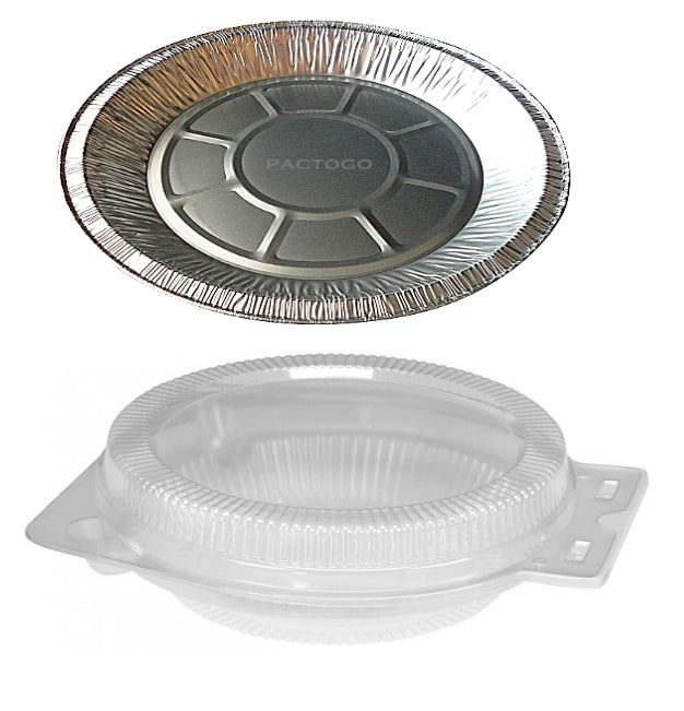 9" Foil Pie Pan w/Clear Clamshell