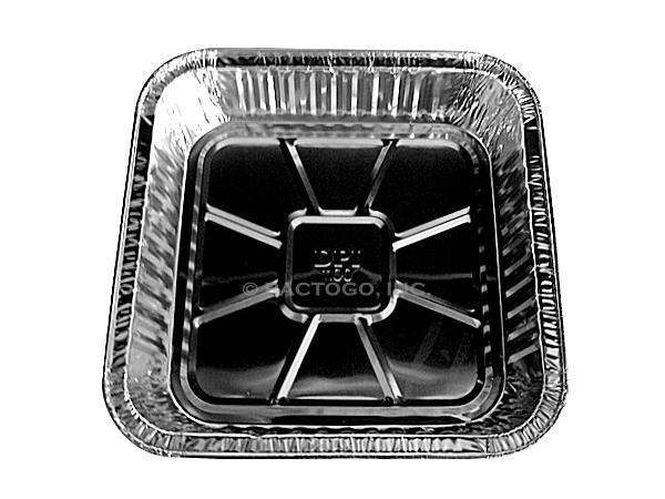 9 Square Cake Foil Pan with Plastic Dome Lid - #1100P