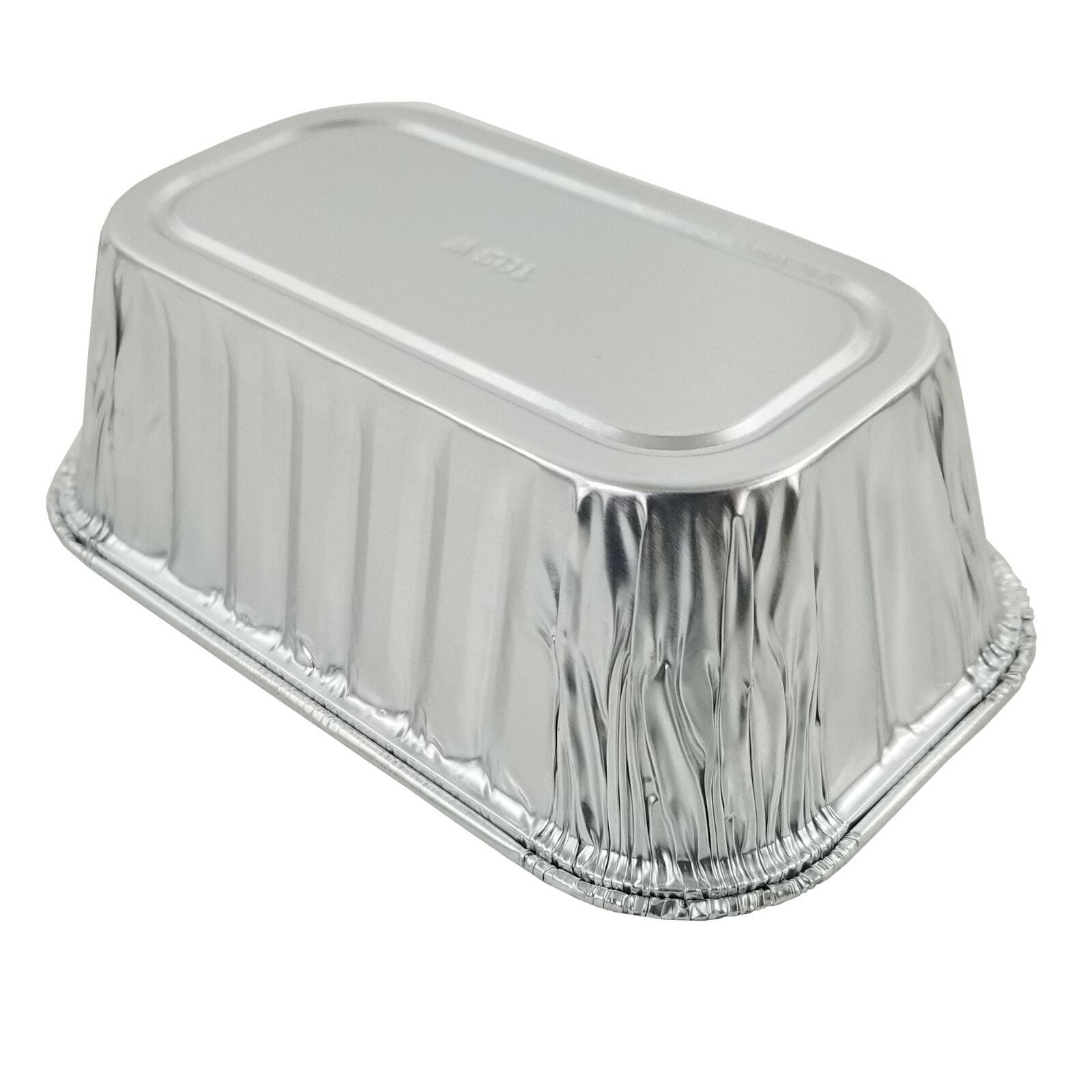 D & W Fine Pack 1 lb. Aluminum Mini Loaf Pan with Dome lid Combo - Case of  500 #15430P