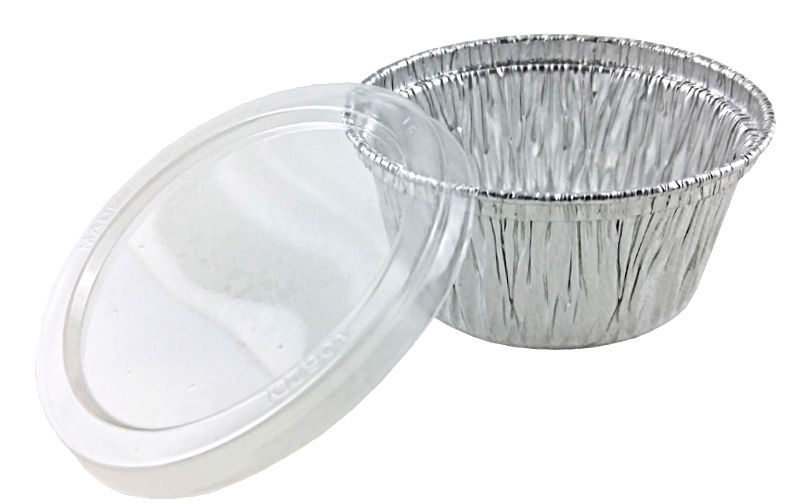 Handi-Foil 4 oz. Aluminum Foil Utility Cup w/Clear Plastic Lid