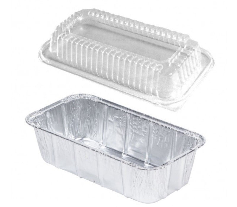 Durable 1 1/2 lb. Aluminum Foil Loaf Pan w/Dome Lid –