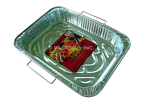 BBQ Picnic Foil Pan w/ Handles