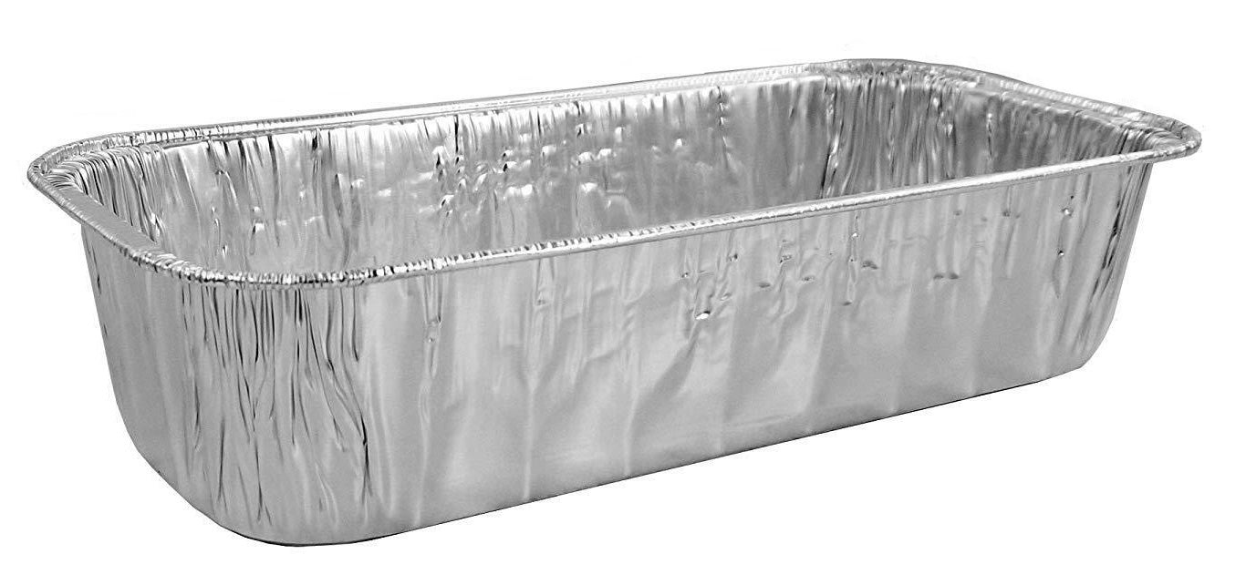D&W Fine Pack A89 11" x 5" All-Purpose Aluminum Foil Loaf Drip Pan 50/PK