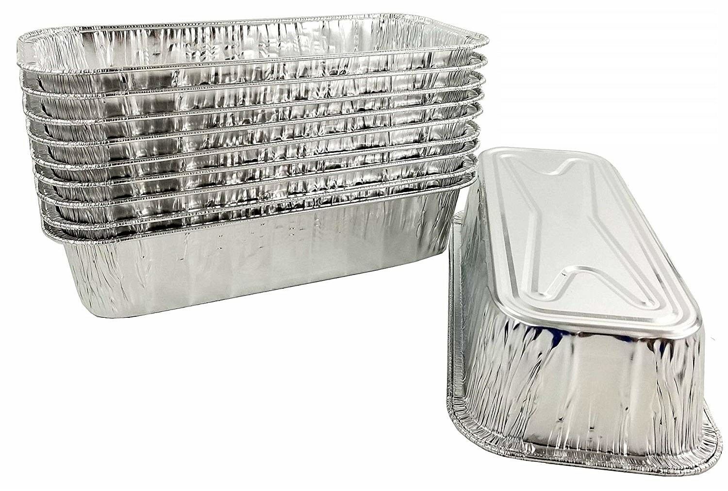  D&W Fine Pack A86 2 lb. Aluminum Foil Loaf/Bread Pan Tins  w/Foil Board Lid (Pack of 25 Sets) : Home & Kitchen