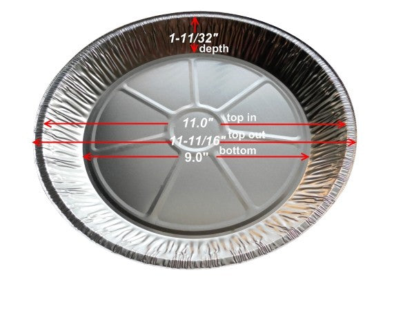 12" Extra-Deep Foil Pie Pan Plate