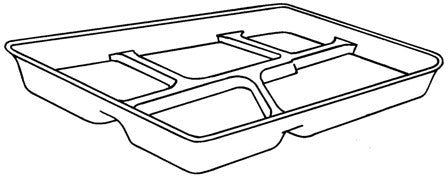 5 Compartment Foam Cafateria Tray 500/CS