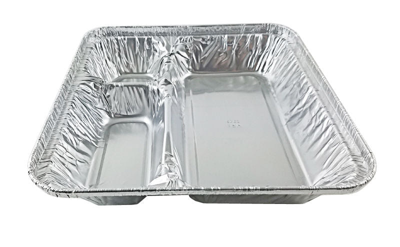 Disposable Aluminum 4 Compartment T.V Dinner Trays with Board Lid