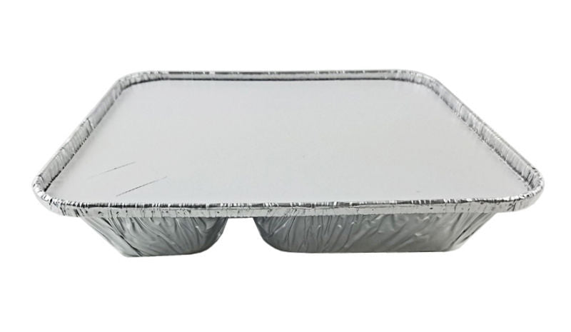 Handi-Foil 3-Compartment Oblong Foil Pan w/Board Lid Combo Pack 250/CS