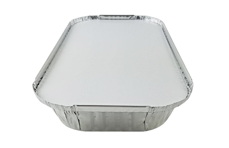 Handi-Foil 5 lb. Oblong Entrée Take-Out Foil Pan w/Board Lid 250/CS