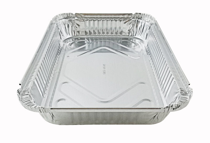 Choice 2.25 lb. Foil Oblong Take-Out Container with Dome Lid - 250/Case