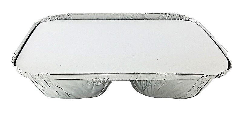 Handi-Foil 3-Compartment Oblong Pan w/Board Lid 