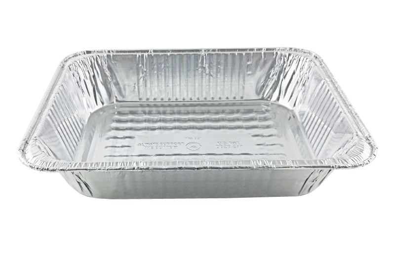 Tiger Chef Durable Half Size Deep Aluminum Foil Pans with Clear Dome Lids,  Multi-Purpose Pans With Covers, 9&quo…