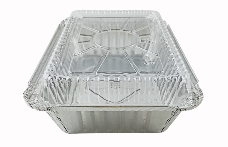 Handi-Foil 2 1/4 lb. Oblong Take-Out Foil Pan w/Dome Lid Combo Pack 50/PK