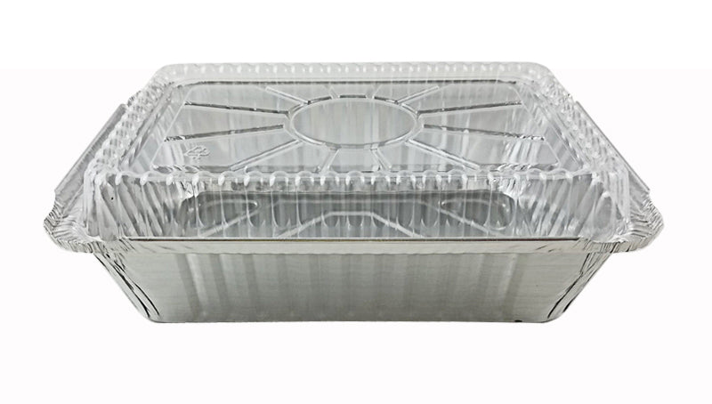 Handi-Foil 2 1/4 lb. Oblong Take-Out Foil Pan w/Dome Lid Combo Pack 50/PK