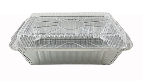 Handi-Foil 2 1/4 lb. Oblong Take-Out Foil Pan w/Dome Lid Combo Pack 50/PK