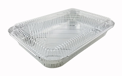 Handi-Foil 4 lb. Oblong Entrée Foil Take-Out Pan w/Dome Lid