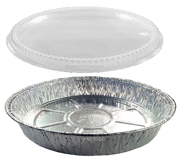 Handi-Foil 9 Round Aluminum Foil Cake Pan w/Clear Dome Lid 50/PK