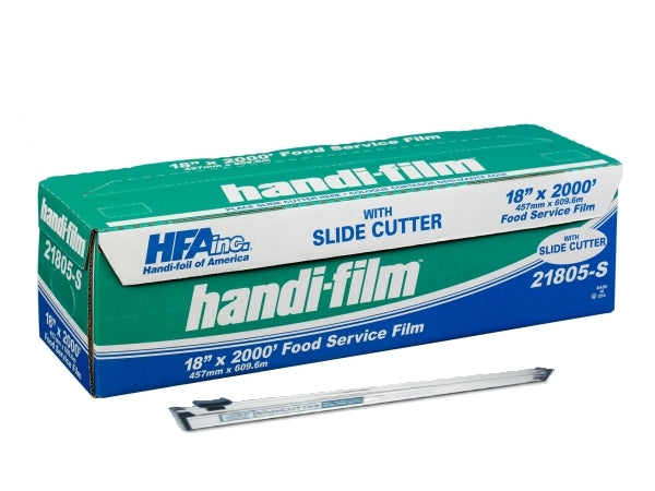 HFA Handi-Film 18 x 2000' Food Service Plastic Film Wrap w/Safety Sli –