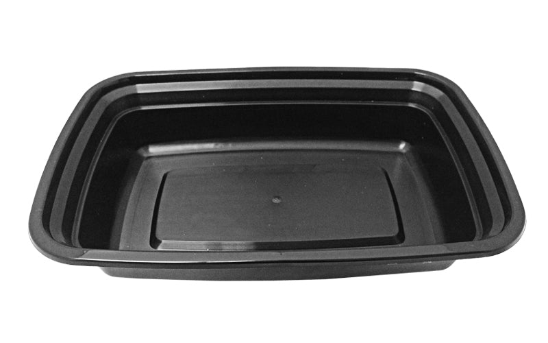 Dart B24DE ClearPac 24 oz. Black Rectangular Plastic Container