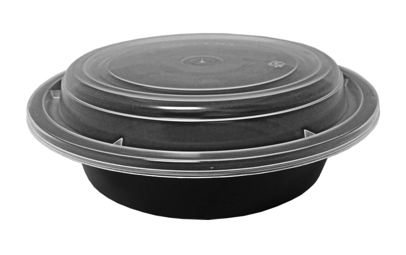 16 oz. Microwavable Round Bowl Black