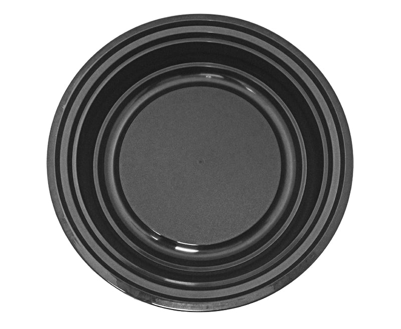 24 oz. 7" Round Black Container w/Lid Combo 50/PK