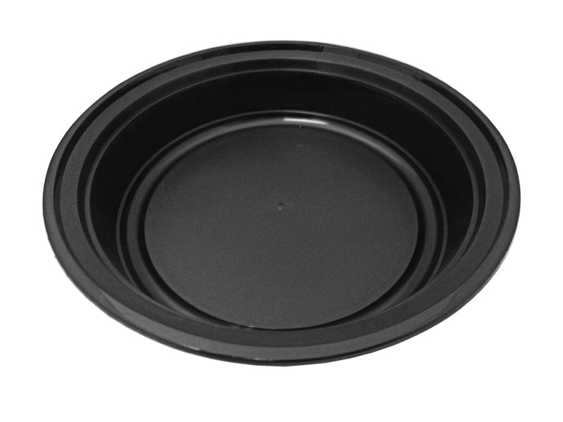 48 oz. 9" Round Black Container w/Lid Combo 50/PK
