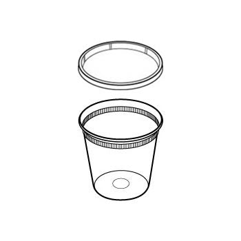 Jar & Cap Combo Case (240 pcs) : 115mm - 24 oz Deli Containers