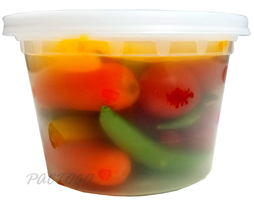 16 oz. Round Microwaveable Soup Container w/Lid