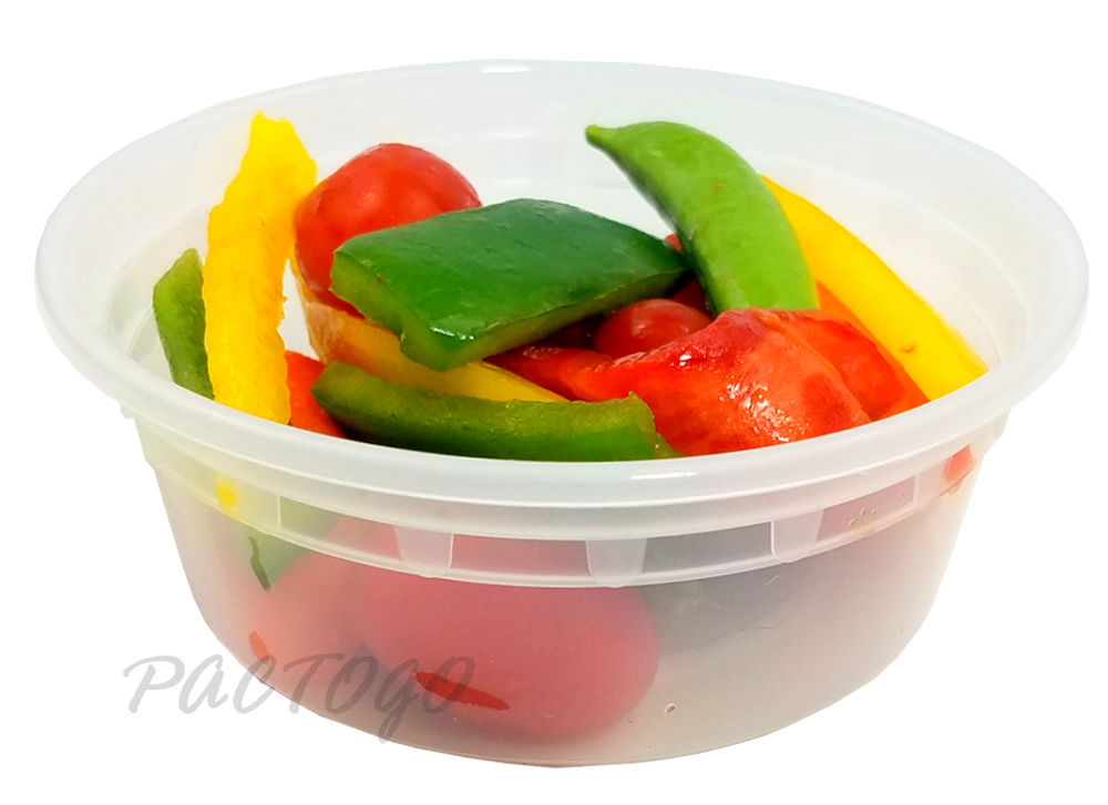 8 oz. Round Microwaveable Soup Container w/Lid